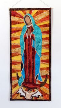 Our Lady of Guadalupe art quilt wall hanging by JPGstudio2536.