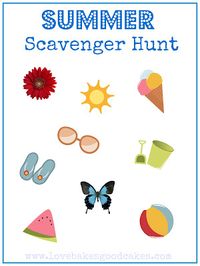 Summer Scavenger Hunt Printable | Love Bakes Good Cakes