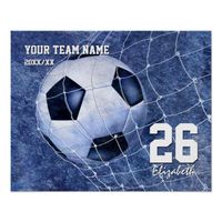 Girls' soccer commemorative team her name number poster #personalized #girls #sports #soccer #giftideas