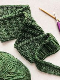 This free mini scarf crochet pattern is perfect for beginners! You'll love its modern knit-like texture and polished i-cord edging.