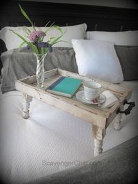 Reclaimed Wood Bed Tray diy - Scavenger Chic