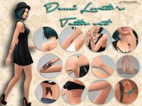 All of Demi's tattoos into one. Found in TSR Category 'Sims 4 Mods'