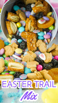 If you’re looking for the perfect Easter treat that’s easy to make and fun for all ages, this Easter Trail Mix is a must-try! It’s packed with a delicious blend of sweet and salty flavors, featuring crunchy pretzels, adorable bunny cookies, dried fruit, and colorful Easter candies.