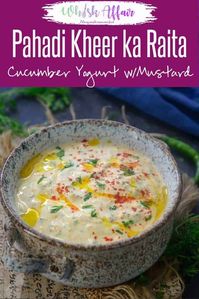 Pahadi Kheere Ka Raita is basically grated cucumber whisked in fresh yogurt and flavored with mustard seeds. Here is a simple recipe to make it. #Indian #Accompaniment #SideDish #Raita