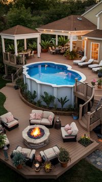 15 Above Ground Pool Deck Ideas to Enhance Your Backyard - The Phulwari