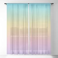 Buy Pastel Rainbow Ombre Gradient Sheer Curtain by gsallicat. Worldwide shipping available at Society6.com. Just one of millions of high quality products available.