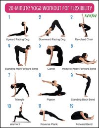 20 Minute Beginner Yoga Workout For Flexibility: This yoga workout for flexibility will help you get flexible, relieve aches and pains, and so much more! #yoga #yogaposes #yogafitness #flexibility