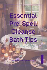 Thinking about performing a cleanse bath before your next spell? Discover the ultimate guide to preparing your sacred space and ensure your energy is just right. A pre-spell cleanse bath involves not just soap and water, but also powerful intentions and chosen ingredients like herbs and essential oils that reson​ate with your magical practice. Create a personalized ritual that removes negative energy, welcoming positivity instead. Every witch, whether a newbie or seasoned pro, can benefit from a cleanse. Get Sage, feel the water warm, and transform yourself before you step into your magical endeavors. Your spell journey starts with a bath!