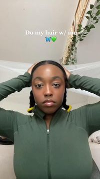 Cute simple 4b natural hairstyle that this creator came up with on her own! You go girl! tiktok:cedesecrets