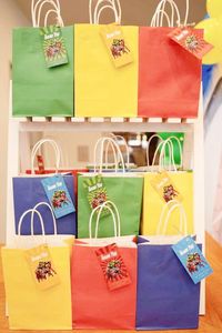 Don't miss this amazing Avengers-themed superhero birthday party! The colorful party favor bags with awesome labels are great! See more party ideas and share yours at CatchMyPary.com