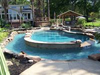 A pool and a lazy river!!! Custom Inground Pool Built in The Woodlands, TX ~ebm