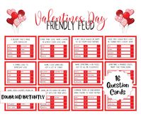 Valentine's Family Feud Valentine's Day Game - Etsy