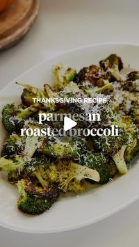 Kaleb Wyse on Instagram: "This easy Parmesan roasted broccoli Thanksgiving side dish can be put together while the turkey is cooling! Super quick to make and full of flavor!

- 4-6 cups broccoli florets
- 2 tbsp olive oil
- 1 tsp kosher salt
- 3/4 tsp freshly ground black pepper
- 1/2 tsp garlic powder
- 1 cup grated fresh Parmesan cheese, separated with more to sprinkle after roasting
- 1 tbsp fresh lemon juice

1. Preheat oven to 425°F.
2. Slice the broccoli into florets. Drizzle with olive oil and add the salt, black pepper, garlic powder, and 3/4 cup Parmesan cheese. Toss to combine and spread evenly on a parchment-lined baking sheet. Add 1/4 cup Parmesan cheese on top.
3. Bake in the preheated oven for 12-15 minutes. Remove and sprinkle with more Parmesan cheese and fresh lemon juice.