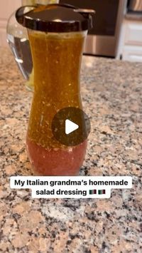 BlueZone | Mediterranean Recipes on Instagram: "Traditional Italian grandmother’s salad dressing 🥗 :’) 

Ingredients 

1⁄2 cup of red wine vinegar
1⁄2 lemon juiced
1-2 garlic cloves minced
Pinch of salt
1 tbsp of garlic powder
1 tbsp of Italian spices (basil, oregano, parsley)
1 tbsp of grated pecorino romano cheese
3⁄4 cup of extra virgin olive oil

1. In a small bowl, mix everything together, but the olive oil.
2. Pour in the olive oil and mix together again.
3. Be sure to store it in the refrigerator! Enjoy!😋 

Recipe by @ therealbotoxbarbie 

Follow @bluezone.recipes for more daily creative and healthy recipes! 

#bluezones #bluezone #bluezonerecipes
#bluezonerecipe #bluezonediet #mediterranean #mediterraneandiet #food #recipe"