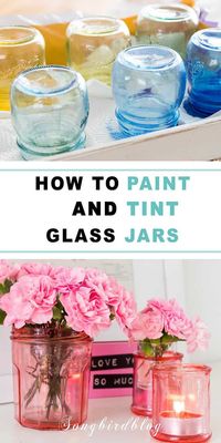 Looking how to tint and paint glass jars? Come see my tried and tested tips and tricks on how I created some lovely painted glass jars for my home