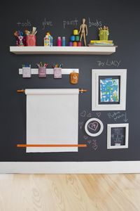 Maybe one day if I'm lucky enough to have a house. This would be super cute for my tiny artist :) Clever Kids’ Spaces- a play area for total visual expression