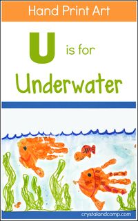 Hand Print Art - U is for Underwater