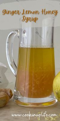 This ginger lemon honey syrup is the perfect way to keep cold and flu at bay, and add flavor to your drinks at the same time.