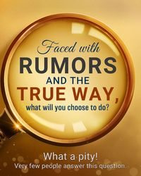 that's too regretful! Few people answer this question. Faced with rumors and truth, what will you choose to do? Please watch the wonderful movie "Deadly Ignorance", you will find the right way to investigate the truth and give you and your family a chance to welcome the Lord's return.