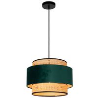 Do you like retro and want to add extra colour to your interior Then Javor is definitely for you. This original pendant lamp combines open rattan with a metal contour. The cylindrical chandelier is perfect for your living room or reading corner. Or go one step further and hang Javor above your bed. With a diameter of 38 centimetres and an adjustable height of up to 159 centimetres, the pendant light comes into its own. Use an external dimmer for the right mood light at any time of the day.Please