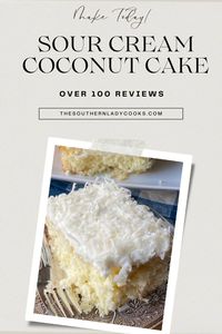 EASY SOUR CREAM COCONUT CAKE