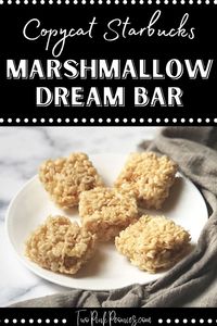 If you love the delicious rice crispy treats (marshmallow dream bars) from Starbucks then be sure to check out this easy copycat recipe!