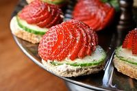 Strawberry-Cucumber Tea Sandwiches