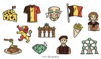 Hand drawn belgium elements #AD , #Ad, #Affiliate, #drawn, #belgium, #elements, #Hand