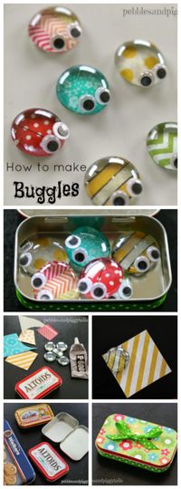 How to make this cute bug craft with kids! BUGGLES. How cute. Altoid Tin Reuse Bug Craft Toy