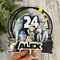 Star wars cake topper custom cake topper star wars theme | Etsy