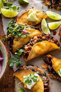 Crispy Chipotle Chicken Tacos with Cilantro Lime Ranch | halfbakedharvest.com