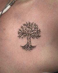 Rooted in elegance... This fine line life tree tattoo is a beautiful reminder of growth and resilience. Delicate, yet powerful - just like the journey of life. Los Angeles, let's branch out and create some stunning tattoos together! #finelinetattoo #lifetree #tattooart #losangelestattoo