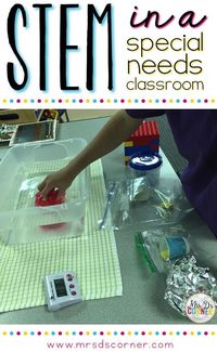 How to modify STEM activities and implement them in a special needs classroom. STEM activities for special education.