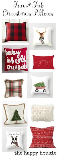 super-fun-and-fab-christmas-pillows-with-plaid-buffalo-check-christmas-typography-fur-and-cute-designs-by-craftberry-bush