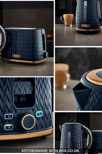 How luxurious is this combination of midnight blue and gold? We love this matching kettle and toaster from Tower.