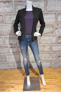 Double-Knit Hip-Length Jacket Charcoal – chrisjameskingston