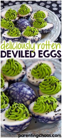 With Halloween sneaking up on us, I’m sure you’ll be attending some parties. The kids are sure going to go nuts over these Halloween deviled eggs.