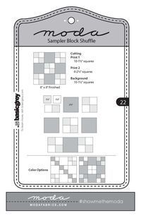 Fort Worth Fabric Studio: Moda Sampler Block Shuffle {Block 22}