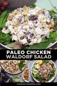 Paleo Chicken Waldorf Salad | Healthy eating is made easy delicious with this Waldorf Chicken Salad! A perfect recipe for your weekend meal prep or last minute lunch! Whole30-friendly. || The Real Food Dietitians