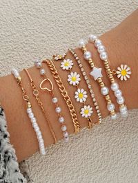 Gender:Women \nStyle Type:Daisy \nMaterial:Zinc Alloy \n