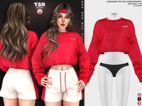 The Sims Resource - CONTRAST SET-451 (SWEATSHIRT) BD1201