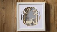 A must-have home decor gem. DIY paper design kit from Chipola Studio. #chipola #paperart #homedecor #deer #birchtrees