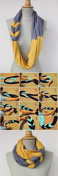 Cute Braided Scarf Made from Old T-shirts – DIY [video]