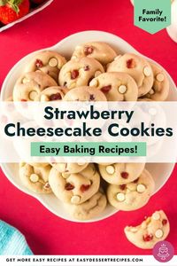 Raise your hand if you love cheesecake?! Who doesn’t love a soft and decadent cheesecake? These Strawberry Cheesecake Cookies will blow any cheesecake recipe you’ve ever tasted out of the water.