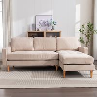 Ebern Designs Camodeca 84'' Linen Square Arm Sofa | Wayfair