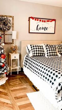  

Want to Prepare for your guests for a cozy Christmas stay:
 • Buffalo check duvet cover 
 • pillows 
 • Soft sheets
 • Towels
 • candles or essential oils

