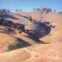 Warwick Fuller, Thirsty Country. Crudine. 91cm x 91cm.