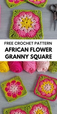 Create stunning crochet projects with this easy pattern for an African Flower Granny Square! This free crochet pattern suits both beginners and more experienced crocheters who want to create eye-catching designs.  Includes a helpful photo tutorial and ideas for how to use your granny flower square.