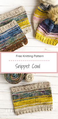 Snippet Cowl - FREE Chunky Cowl Knitting Pattern - Whimsy North