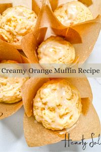 Orange muffins make for a delicious, moist, and vitamin c packed breakfast, snack, or dessert! They are a farm and family favorite! #creamyorangemuffins #orangemuffinrecipe #muffinrecipe